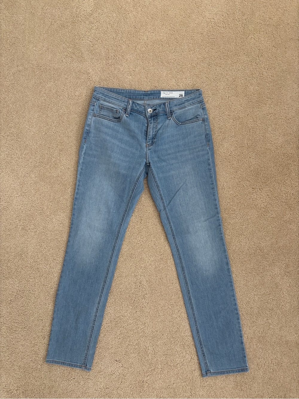 rag & bone Light Blue Skinny Jeans - Daphne